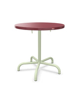 Schaffner Säntis Table repas rabattable Ø72cm Bordeaux 38 Vert Pastel 64 