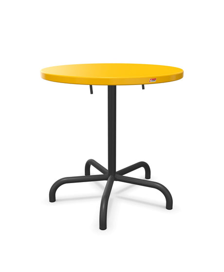 Schaffner Säntis Table repas rabattable Ø72cm Jaune 11 Anthracite 77 