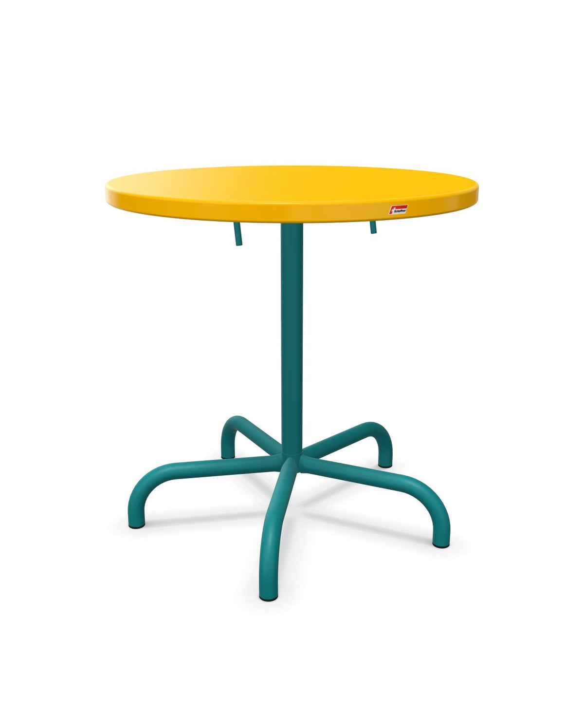 Schaffner Säntis Table repas rabattable Ø72cm Jaune 11 Bleu Kali 56 
