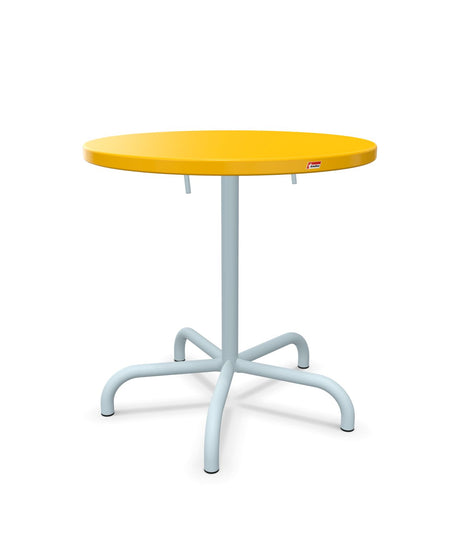 Schaffner Säntis Table repas rabattable Ø72cm Jaune 11 Bleu Pastel 51 