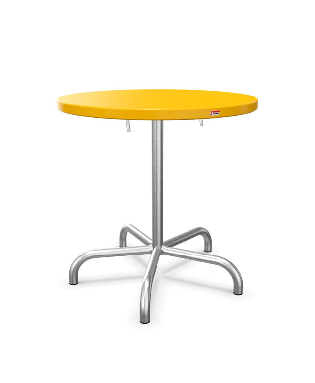Schaffner Säntis Table repas rabattable Ø72cm Jaune 11 Galvanisé à chaud 02 