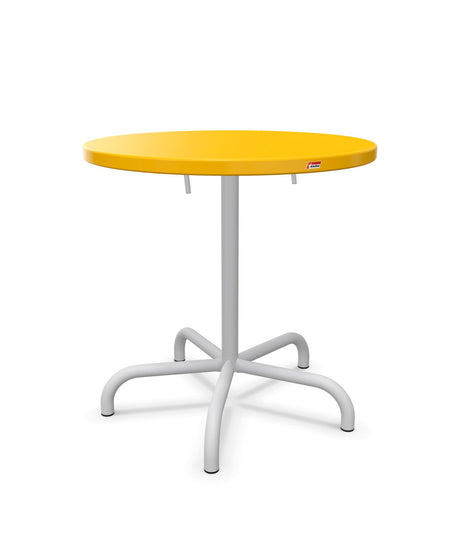 Schaffner Säntis Table repas rabattable Ø72cm Jaune 11 Gris Argent 78 