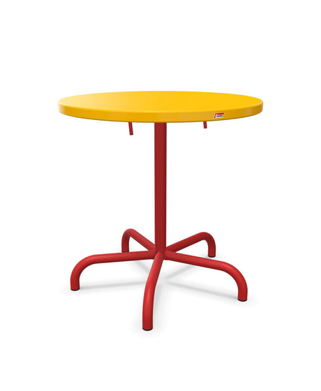 Schaffner Säntis Table repas rabattable Ø72cm Jaune 11 Rouge 30 