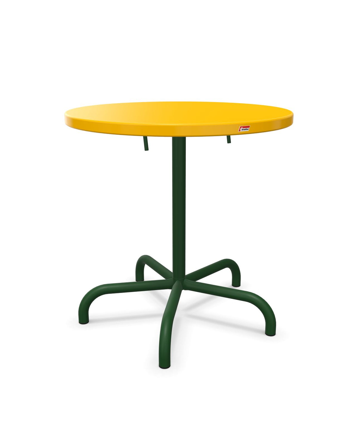 Schaffner Säntis Table repas rabattable Ø72cm Jaune 11 Vert Sapin 66 
