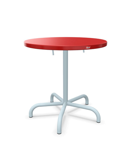 Schaffner Säntis Table repas rabattable Ø72cm Rouge 30 Bleu Pastel 51 