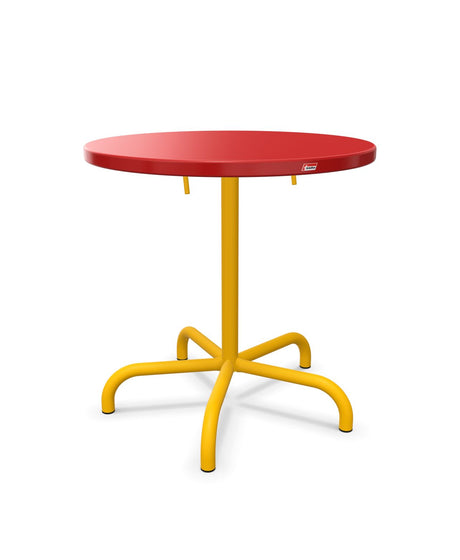 Schaffner Säntis Table repas rabattable Ø72cm Rouge 30 Jaune 11 