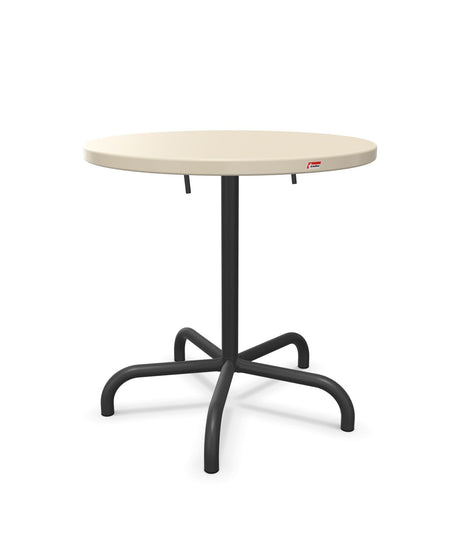 Schaffner Säntis Table repas rabattable Ø72cm Sable Pastel 15 Anthracite 77 
