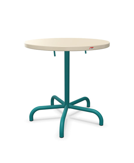 Schaffner Säntis Table repas rabattable Ø72cm Sable Pastel 15 Bleu Kali 56 