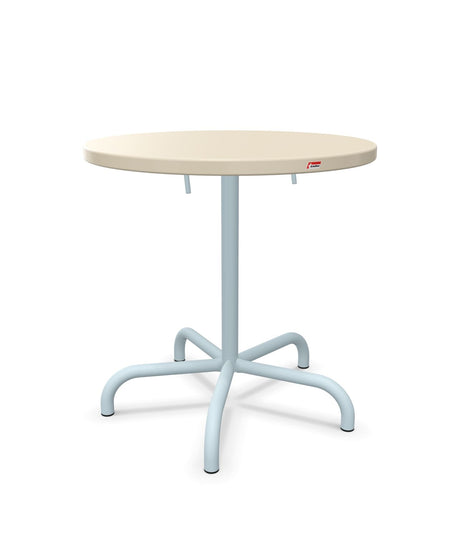Schaffner Säntis Table repas rabattable Ø72cm Sable Pastel 15 Bleu Pastel 51 