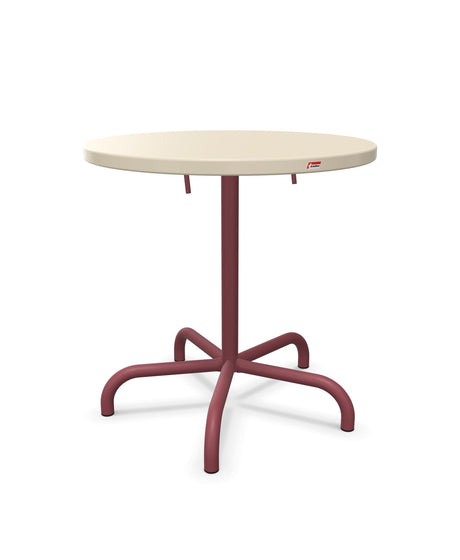 Schaffner Säntis Table repas rabattable Ø72cm Sable Pastel 15 Bordeaux 38 