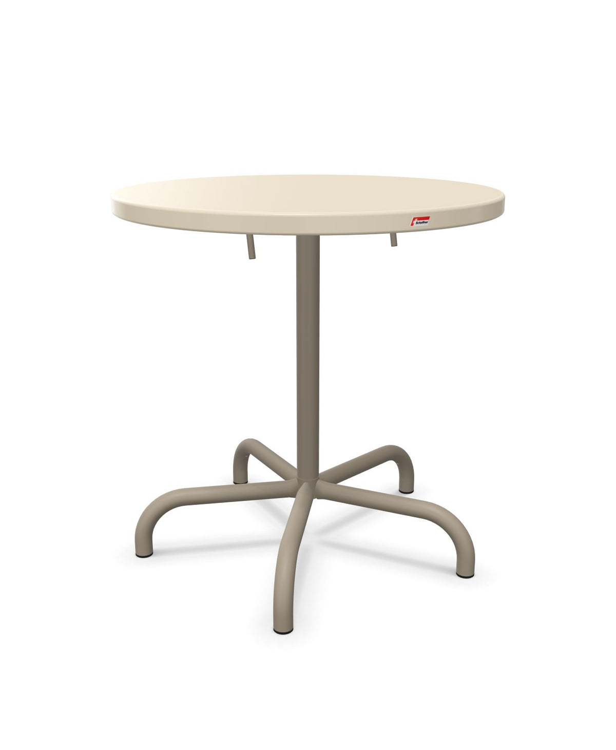 Schaffner Säntis Table repas rabattable Ø72cm Sable Pastel 15 Champagne 85 
