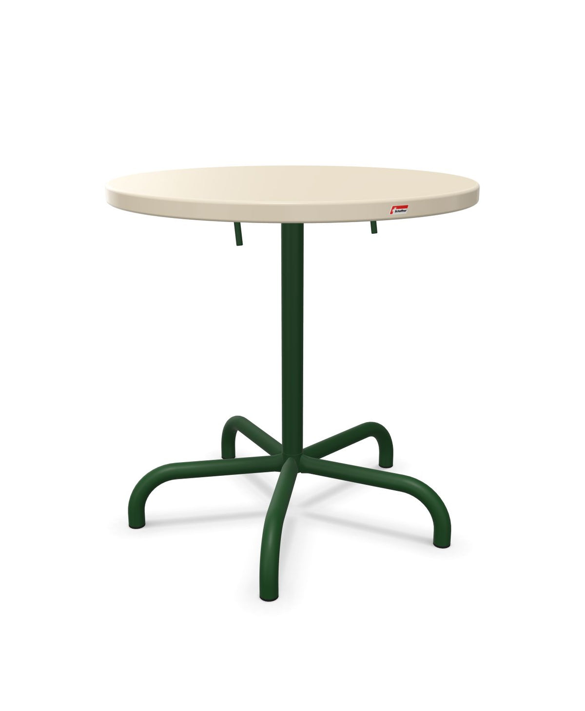 Schaffner Säntis Table repas rabattable Ø72cm Sable Pastel 15 Vert Sapin 66 