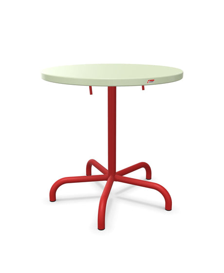 Schaffner Säntis Table repas rabattable Ø72cm Vert Pastel 64 Rouge 30 