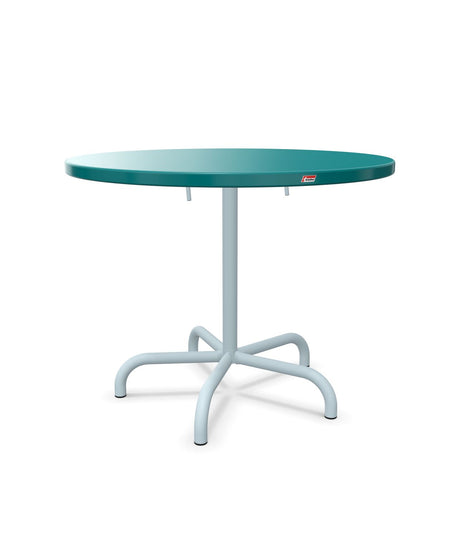 Schaffner Säntis Table repas rabattable Ø92cm Bleu Kali 56 Bleu Pastel 51 