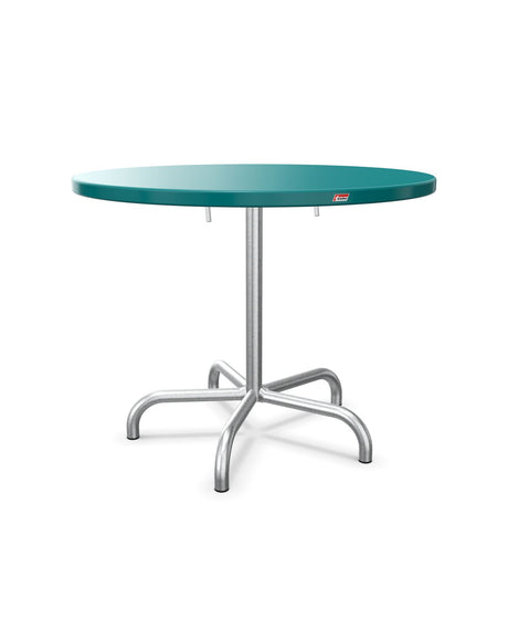 Schaffner Säntis Table repas rabattable Ø92cm Bleu Kali 56 Galvanisé à chaud 02 