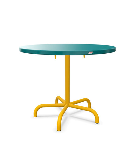 Schaffner Säntis Table repas rabattable Ø92cm Bleu Kali 56 Jaune 11 