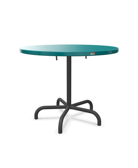 Schaffner Säntis Table repas rabattable Ø92cm Bleu Kali 56 Noir 91 