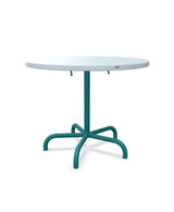 Schaffner Säntis Table repas rabattable Ø92cm Bleu Pastel 51 Bleu Kali 56 