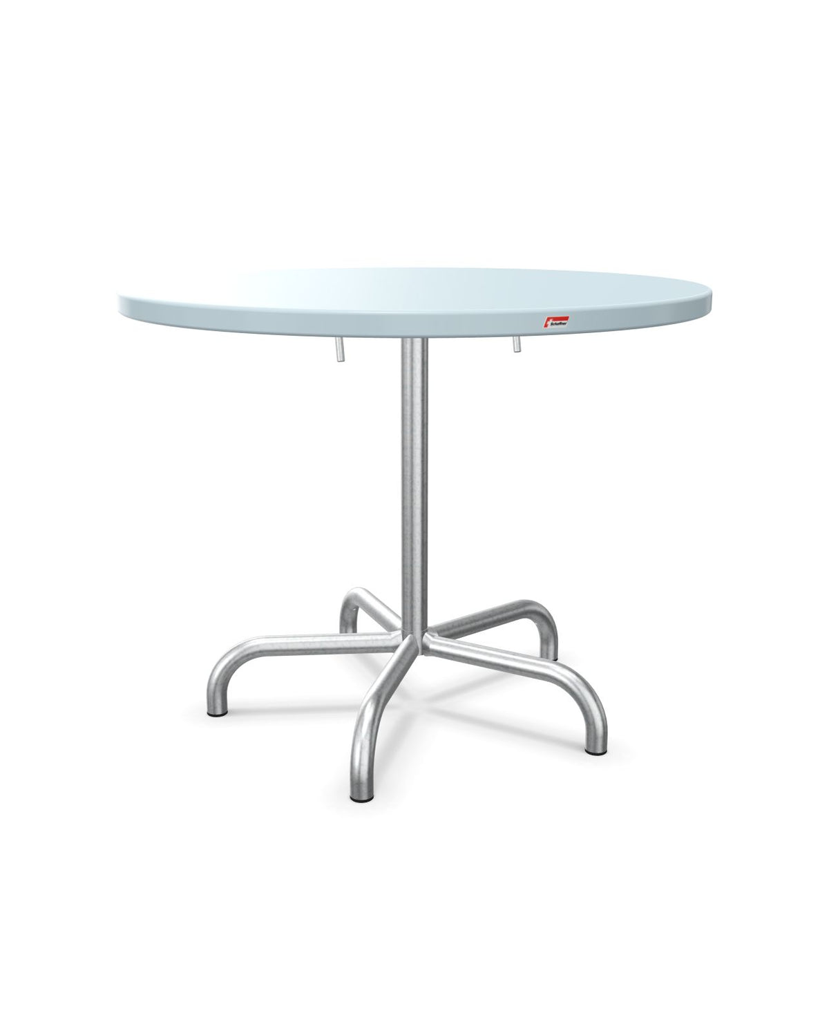 Schaffner Säntis Table repas rabattable Ø92cm Bleu Pastel 51 Galvanisé à chaud 02 
