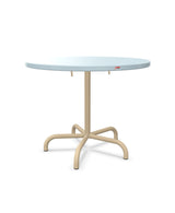 Schaffner Säntis Table repas rabattable Ø92cm Bleu Pastel 51 Marron Pastel 83 