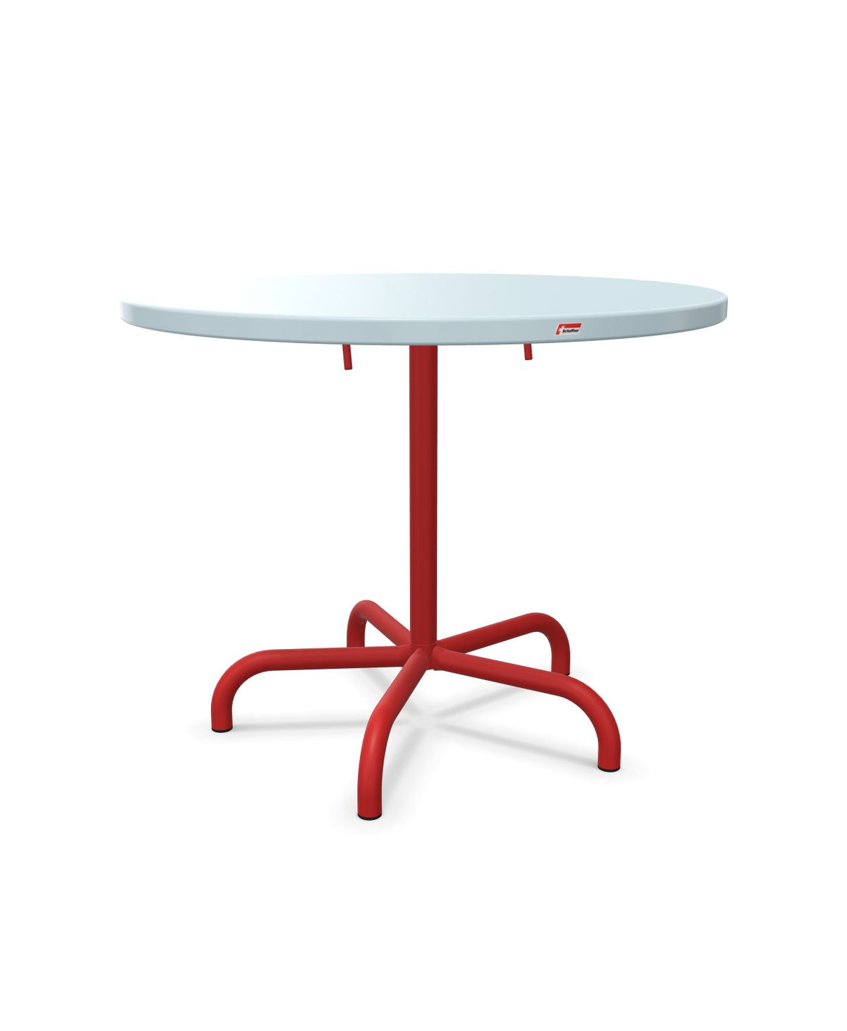 Schaffner Säntis Table repas rabattable Ø92cm Bleu Pastel 51 Rouge 30 