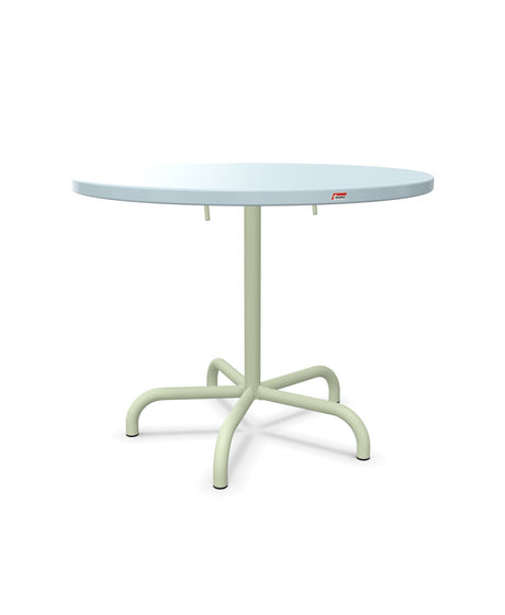 Schaffner Säntis Table repas rabattable Ø92cm Bleu Pastel 51 Vert Pastel 64 