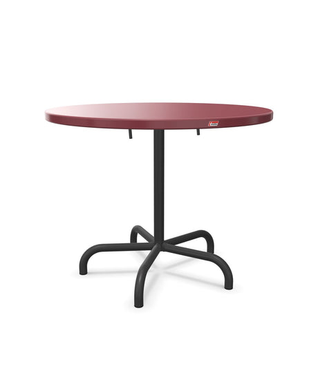 Schaffner Säntis Table repas rabattable Ø92cm Bordeaux 38 Anthracite 77 