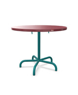 Schaffner Säntis Table repas rabattable Ø92cm Bordeaux 38 Bleu Kali 56 