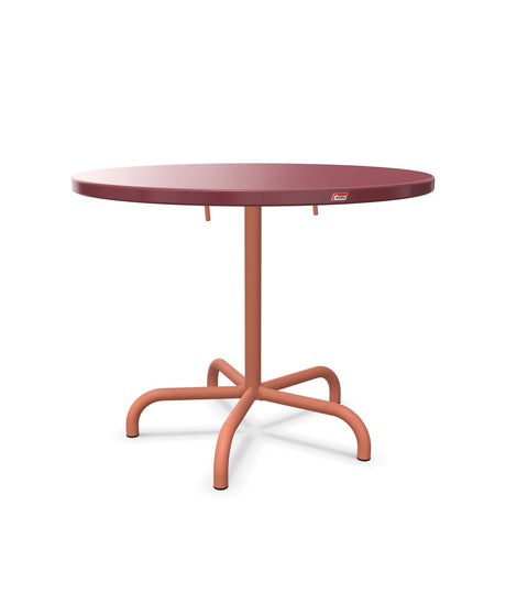 Schaffner Säntis Table repas rabattable Ø92cm Bordeaux 38 Terracotta 84 