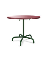 Schaffner Säntis Table repas rabattable Ø92cm Bordeaux 38 Vert Sapin 66 