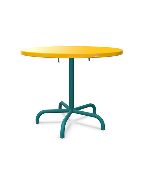 Schaffner Säntis Table repas rabattable Ø92cm Jaune 11 Bleu Kali 56 