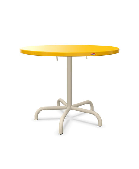 Schaffner Säntis Table repas rabattable Ø92cm Jaune 11 Sable Pastel 15 