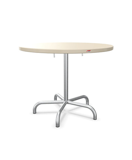 Schaffner Säntis Table repas rabattable Ø92cm Sable Pastel 15 Galvanisé à chaud 02 
