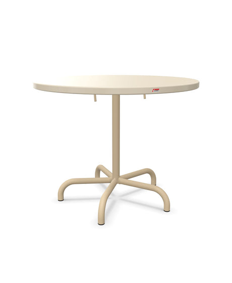 Schaffner Säntis Table repas rabattable Ø92cm Sable Pastel 15 Marron Pastel 83 