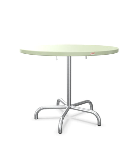 Schaffner Säntis Table repas rabattable Ø92cm Vert Pastel 64 Galvanisé à chaud 02 