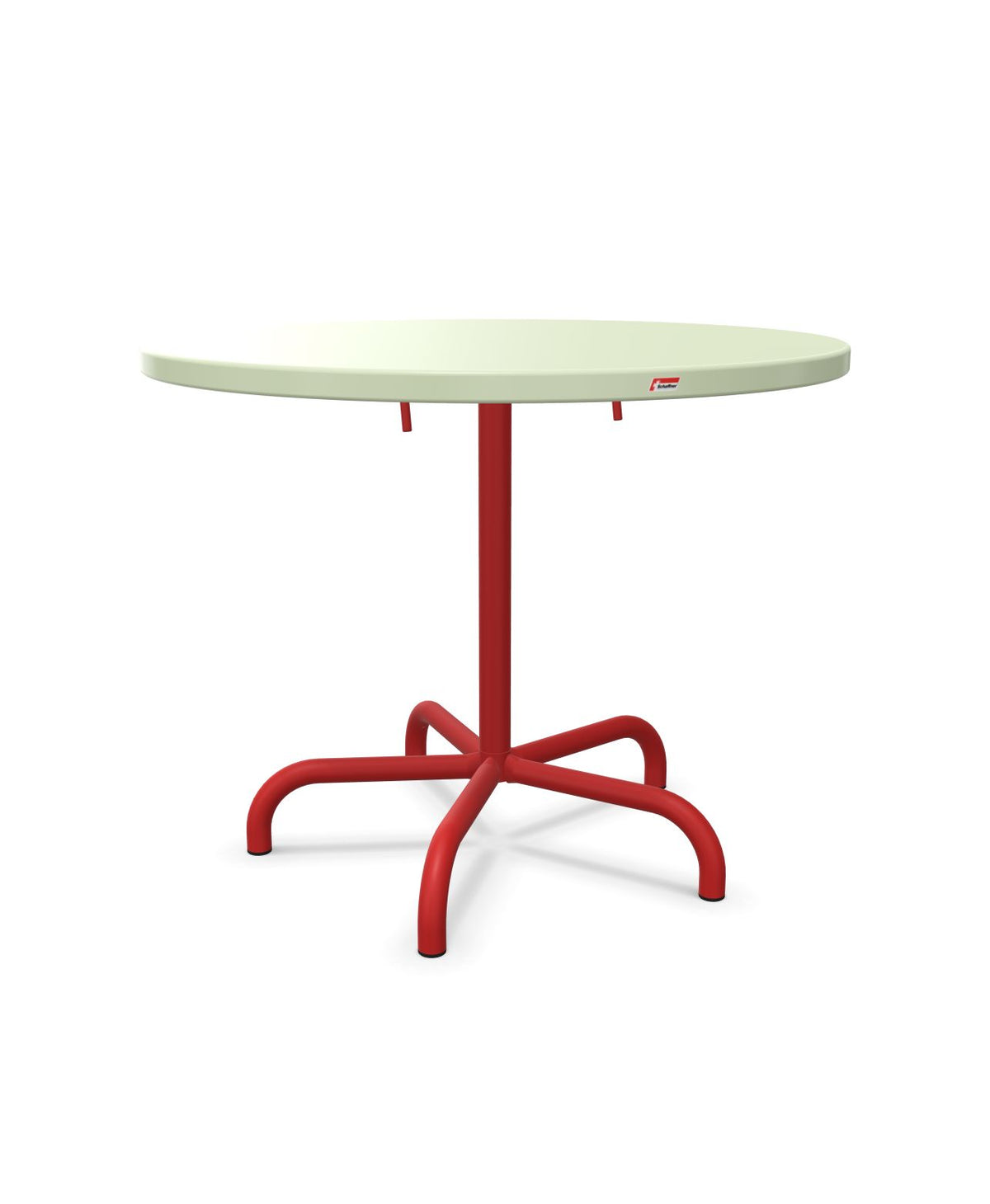 Schaffner Säntis Table repas rabattable Ø92cm Vert Pastel 64 Rouge 30 