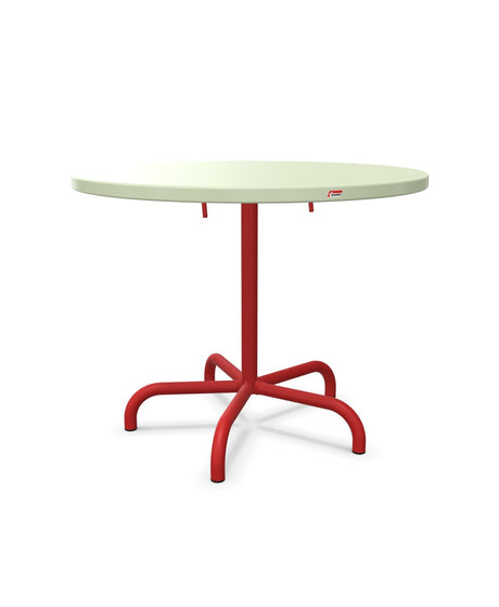 Schaffner Säntis Table repas rabattable Ø92cm Vert Pastel 64 Rouge 30 