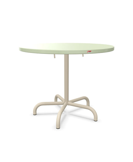 Schaffner Säntis Table repas rabattable Ø92cm Vert Pastel 64 Sable Pastel 15 