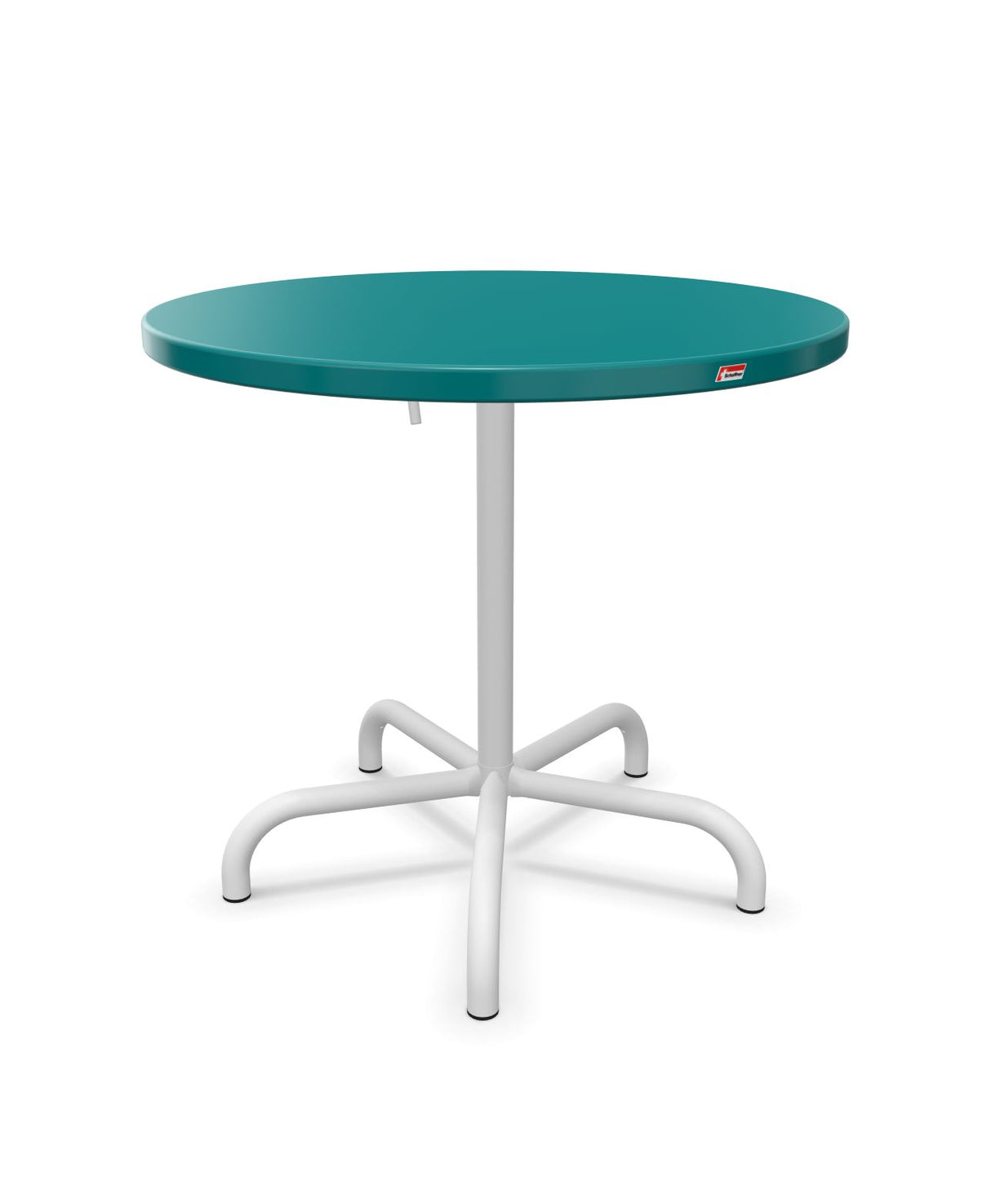 Schaffner Säntis Table repas rabattable ronde Ø80cm Bleu Kali 56 Blanc 90 