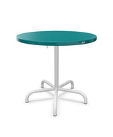 Schaffner Säntis Table repas rabattable ronde Ø80cm Bleu Kali 56 Blanc 90 