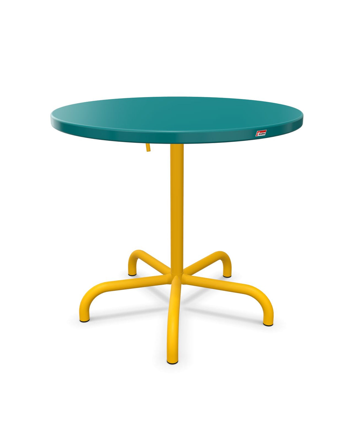 Schaffner Säntis Table repas rabattable ronde Ø80cm Bleu Kali 56 Jaune 11 