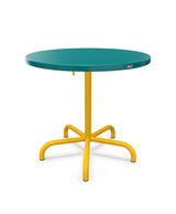 Schaffner Säntis Table repas rabattable ronde Ø80cm Bleu Kali 56 Jaune 11 