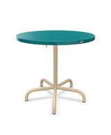 Schaffner Säntis Table repas rabattable ronde Ø80cm Bleu Kali 56 Marron Pastel 83 