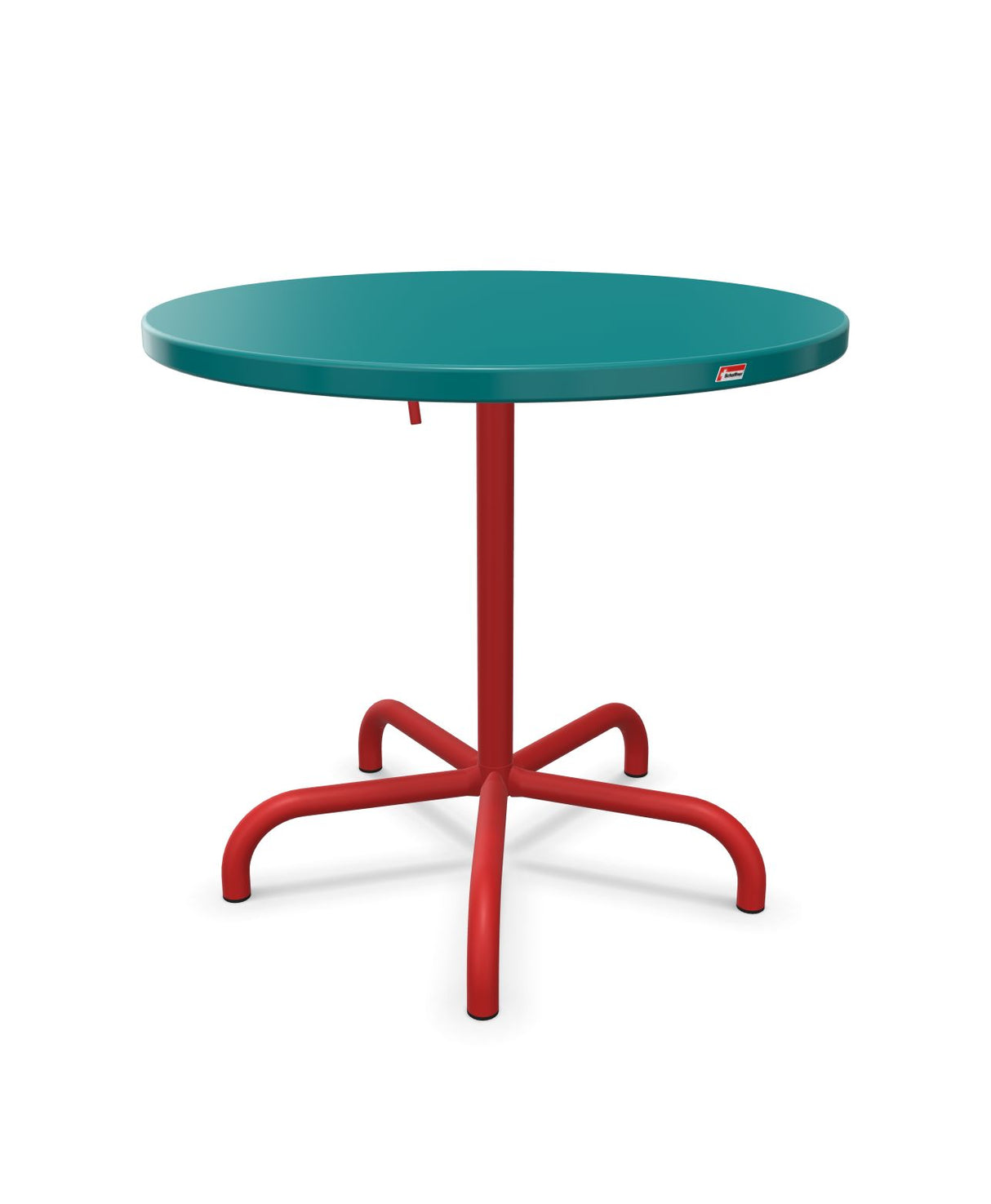 Schaffner Säntis Table repas rabattable ronde Ø80cm Bleu Kali 56 Rouge 30 