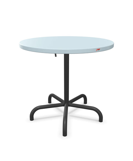 Schaffner Säntis Table repas rabattable ronde Ø80cm Bleu Pastel 51 Anthracite 77 