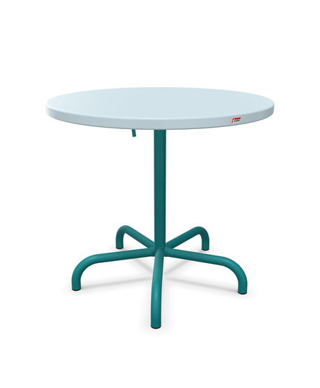Schaffner Säntis Table repas rabattable ronde Ø80cm Bleu Pastel 51 Bleu Kali 56 
