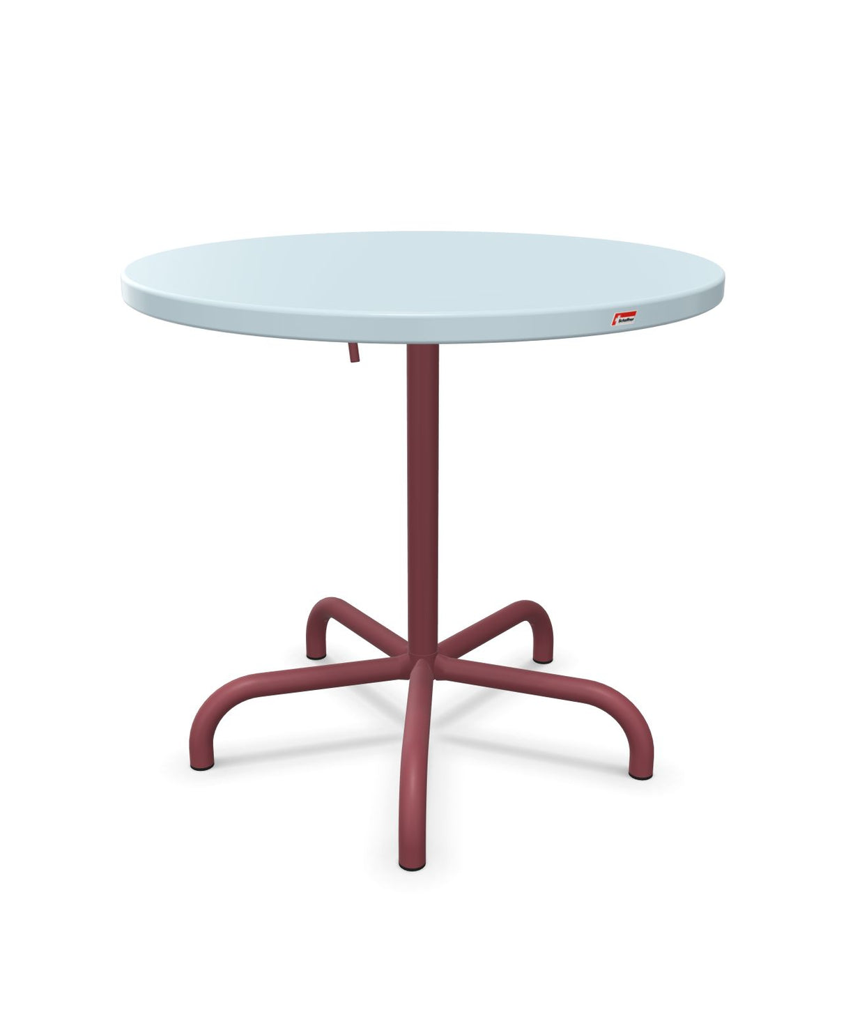 Schaffner Säntis Table repas rabattable ronde Ø80cm Bleu Pastel 51 Bordeaux 38 