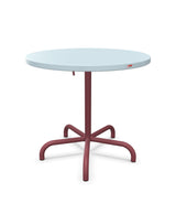 Schaffner Säntis Table repas rabattable ronde Ø80cm Bleu Pastel 51 Bordeaux 38 