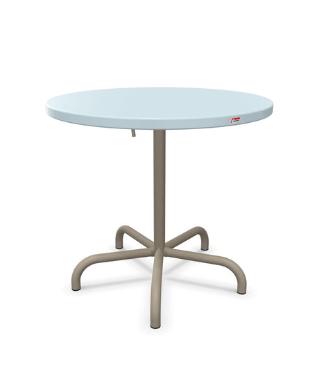 Schaffner Säntis Table repas rabattable ronde Ø80cm Bleu Pastel 51 Champagne 85 
