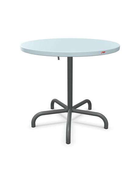Schaffner Säntis Table repas rabattable ronde Ø80cm Bleu Pastel 51 Graphite 73 